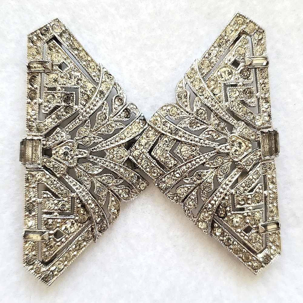 Butterfly Rhinestone Buckle Art Deco